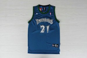 Maillot De Basket Minnesota Timberwolves Kevin Garnett 21 Tissus Sportif Fans Edition Bleu
